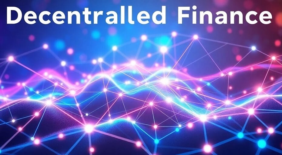 Visual representation of decentralized finance in a digital landscape.