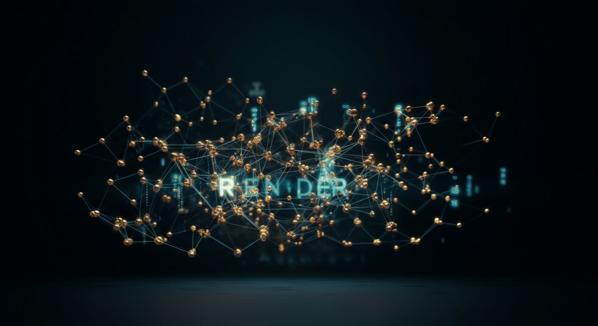 Render RENDER technology and blockchain network illustration